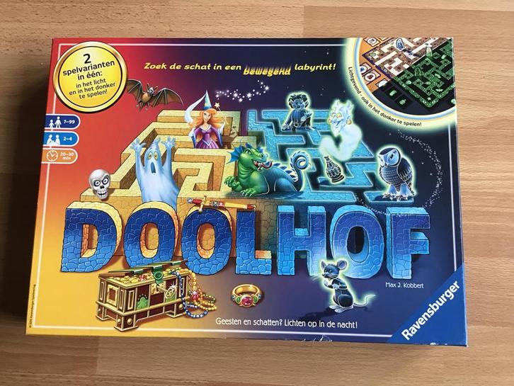 Spel Doolhof glow in the dark - Ravensburger, Hobby en Vrije tijd, Gezelschapsspellen | Bordspellen, Zo goed als nieuw, Een of twee spelers
