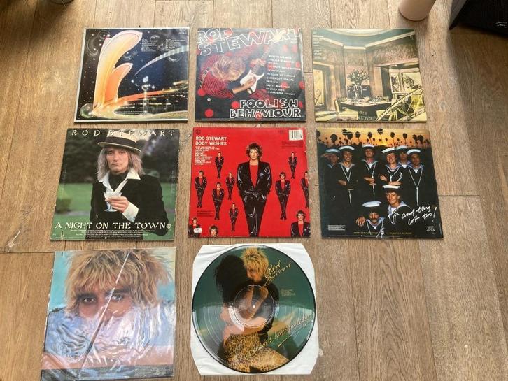 Vinyl 7x Rod Stewart incl 1 picture disk zie ook andere ad's, Cd's en Dvd's, Vinyl | Rock, Gebruikt, Poprock, 12 inch, Ophalen of Verzenden