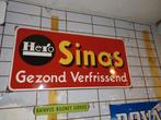 Emaille reclamebord Hero Sinas.  Langcat Bussum., Verzamelen, Merken en Reclamevoorwerpen, Ophalen of Verzenden, Gebruikt, Reclamebord