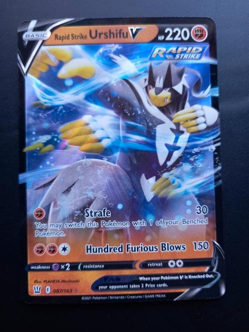 Urshifu 087/163 Battle styles, Hobby en Vrije tijd, Verzamelkaartspellen | Pokémon, Zo goed als nieuw, Losse kaart, Ophalen of Verzenden