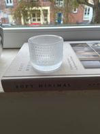 Iittala Kastehelmi waxinelichthouder, Huis en Inrichting, Overige materialen, Wit, Ophalen of Verzenden, Zo goed als nieuw