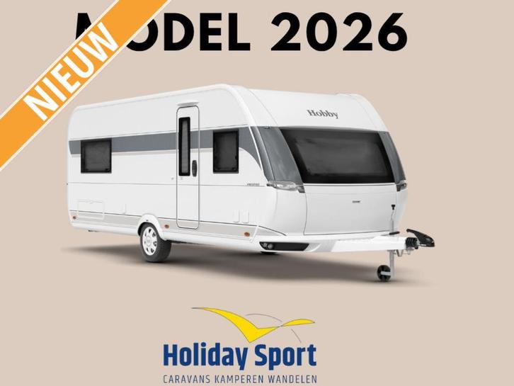 Hobby Prestige 560 FC Modeljaar 2026, Caravans en Kamperen, Caravans, Bedrijf, tot en met 4, 1250 - 1500 kg, Rondzit, Hobby, Vast bed