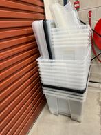 TRANSPARANTE OPBERGBAKKEN SAMLA VAN IKEA MET DEKSEL, Doe-het-zelf en Verbouw, Kratten en Dozen, Ophalen, Gebruikt, 60 cm of meer