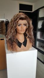Lace Pruik Echt haar: Bruin met lichter, Wavy, Vol, Ophalen, Nieuw, Pruik of Haarverlenging