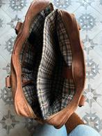 TE KOOP: Leren Laptop Tas met veel vakken, Gebruikt, Bruin, Leer, Ophalen