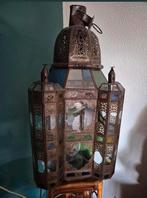 Marokkaanse glas in lood hanglamp xxl., Antiek en Kunst, Antiek | Lampen, Ophalen
