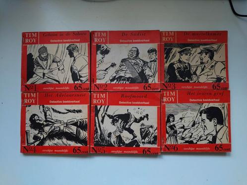 Tim Roy set deel 1 T/M 6 1e drukken Detective 1960, Boeken, Stripboeken, Gelezen, Complete serie of reeks, Verzenden