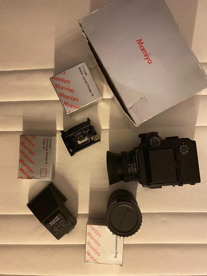 Mamiya 645 complete set analoge camera inclusief shift lens, Audio, Tv en Foto, Fotocamera's Analoog, Gebruikt, Overige Merken