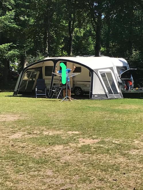 Unico Milaan 13 /13.1 voortent champagne zwart, Caravans en Kamperen, Voortenten en Luifels, Zo goed als nieuw, Ophalen