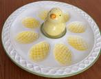 Paasschaal - keramiek - incl. zoutvaatje - 8 eieren, Ophalen of Verzenden, Nieuw