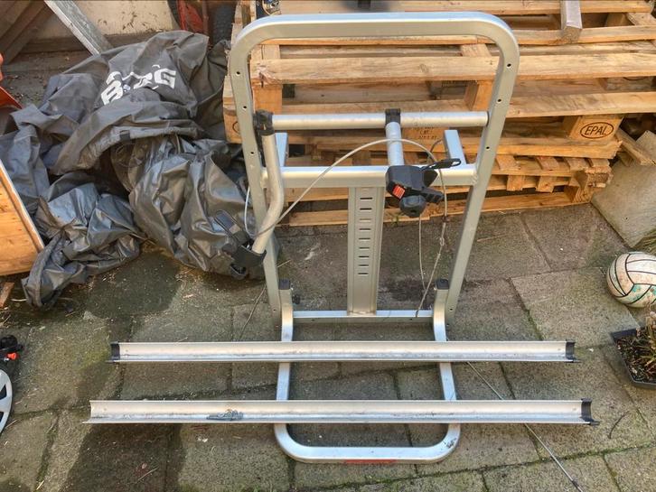 Fietsenrek op reservewiel fabbri, Auto diversen, Fietsendragers, Gebruikt, Achterklepdrager, 2 fietsen, Ophalen