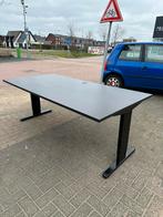 200x100 bureau zwart frame zwart blad, Huis en Inrichting, Bureaus, Ophalen, Zo goed als nieuw