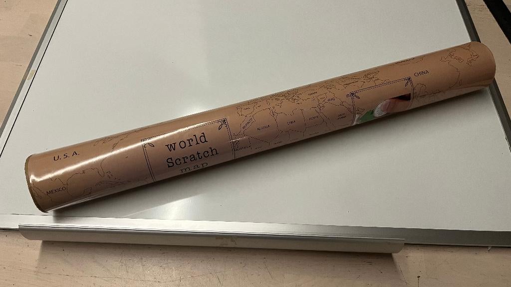 World scratch map 80x45 cm Xenos wereld kraskaart, 2000 tot heden, Ophalen of Verzenden, Wereld, Landkaart