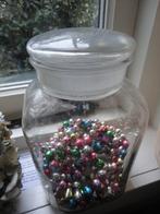 antieke GLAZEN POT met STOP / vitrine, Ophalen of Verzenden