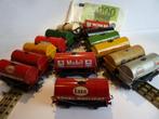 14 x OUDE BLIKKEN BRANDSTOF WAGONS van HORNBY voor € 100.=, Overige merken, Gebruikt, Gelijkstroom of Wisselstroom, Wagon