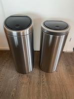 2 super nette RVS Brabantia touch bin 30L prullenbakken, 50 tot 75 cm, Ophalen of Verzenden, Rvs, 20 tot 30 liter