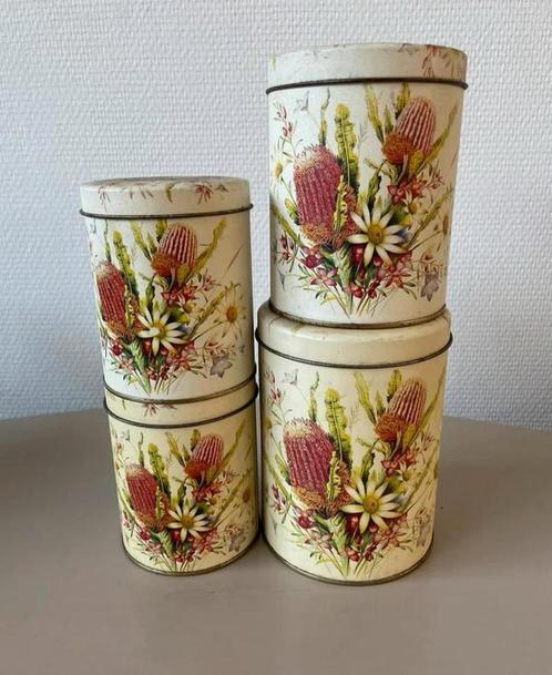 Set botanische blikken, Verzamelen, Blikken, Gebruikt, Overige, Overige merken, Ophalen of Verzenden