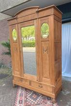 Mooie eiken brocante kledingkast, Huis en Inrichting, Kasten | Kledingkasten, Ophalen, 50 tot 75 cm, 150 tot 200 cm