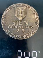 Medaile stein duitsland geen 250 gram zilver goud platina, Ophalen of Verzenden, Zilver