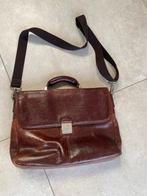 Chiarugi Leren Aktetas / Schoudertas afm 39x29, Overige merken, Gebruikt, Bruin, Ophalen of Verzenden