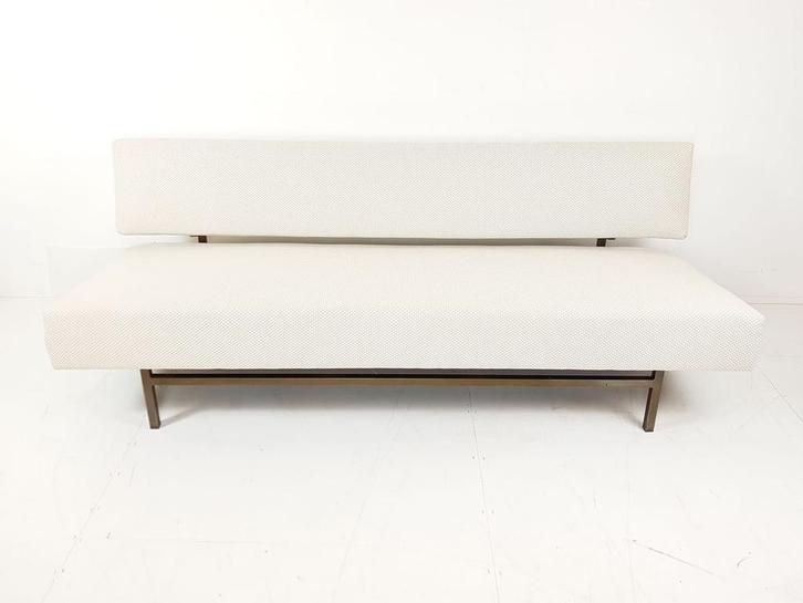 Vintage Rob Parry slaapbank off white bank design ploegstof, Huis en Inrichting, Slaapkamer | Slaapbanken, Zo goed als nieuw, Eenpersoons