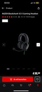 Nieuw: RAZER BlackShark V2 X Gaming Headset, Computers en Software, Headsets, Razer kraken, Nieuw, On-ear, Ophalen of Verzenden