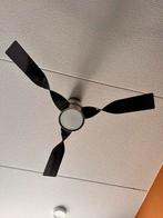Plafond ventilator met afstandsbediening en lamp, Ophalen of Verzenden, Ventilator met afstandsbediening, Gebruikt, Plafondventilator