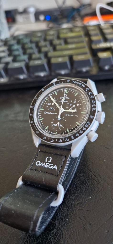 Omega Swatch Moonswatch Mission to the moon (kopie), Sieraden, Tassen en Uiterlijk, Horloges | Heren, Zo goed als nieuw, Polshorloge