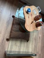 Glazen Salontafel 130x80, Huis en Inrichting, Tafels | Salontafels, Ophalen, Gebruikt, 100 tot 150 cm, 50 tot 100 cm
