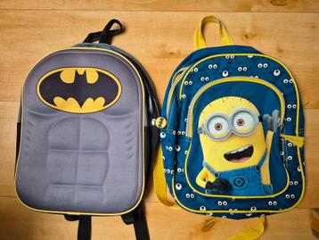 Schooltasjes batman en minions €2,50 per tas beschikbaar voor biedingen
