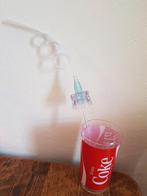 Coca Cola glas met Coca Cola rietje, Ophalen of Verzenden, Zo goed als nieuw, Frisdrankglas
