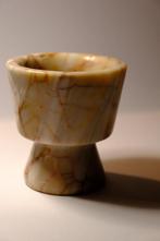 Natural marble pedestal cup, Ophalen of Verzenden, Nieuw