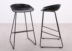 HAY | AAS 38 About A Stool | Barkruk | Zwart, Huis en Inrichting, Barkrukken, 5 krukken of meer, Met voetsteun, 60 tot 90 cm, Ophalen of Verzenden