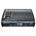 Behringer PMP 6000  powered mixer incl flightcase, Ophalen, Gebruikt, 20 kanalen of meer