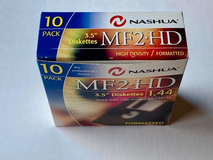 Vintage Floppy - Nashua - Diskettes 3.5" 1.44 Mb - MF2.HD, Computers en Software, Vintage Computers, Ophalen of Verzenden