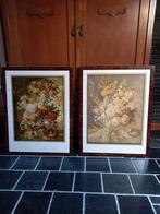 2 bloemenafbeeldingen/ schilderijen in lijst, Ophalen of Verzenden, Minder dan 50 cm, Schilderij, Minder dan 50 cm