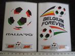 2x sticker ek italia 1990 italy italie mars 1990, Verzenden, Zo goed als nieuw, Sport