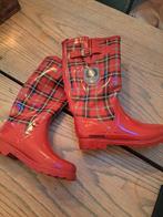 Leuke rode regenlaarzen met ruitjesmotief, maat 41, Kleding | Dames, Ophalen of Verzenden, Rood, Giesswein, Regenlaarzen