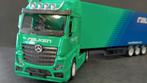 Mercedes Benz Actros Falken 1:43 Bburago Burago Pol, Hobby en Vrije tijd, Modelauto's | 1:43, Ophalen of Verzenden, Nieuw, Bus of Vrachtwagen