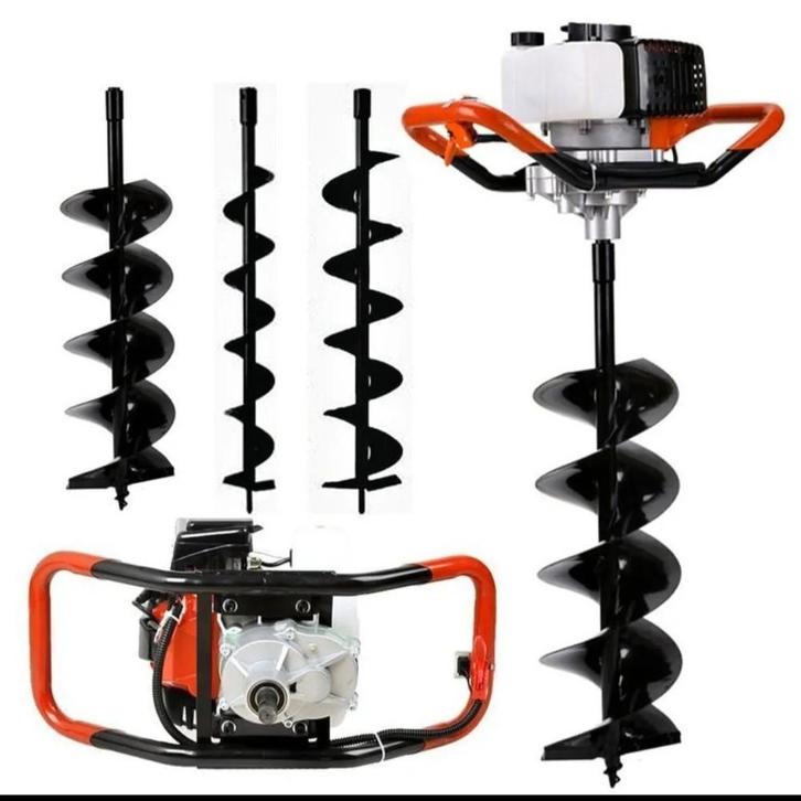 Diverse modellen benzine grondboor met boren, Tuin en Terras, Hand-tuingereedschap, Nieuw, Grondboor, Ophalen of Verzenden