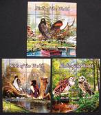 - 641 - 3 Blokjes met Roofvogels v.d. Wereld., Ophalen of Verzenden, Gestempeld, Dier of Natuur