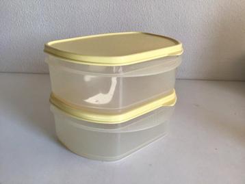 2x Tupperware Combismart half Hoog geel beschikbaar voor biedingen