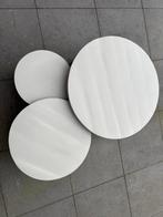 Salontafel Set - 3 Ronde Tafels, Ophalen, Rond, 50 tot 100 cm, Zo goed als nieuw