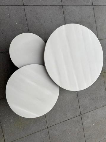 Salontafel Set - 3 Ronde Tafels beschikbaar voor biedingen