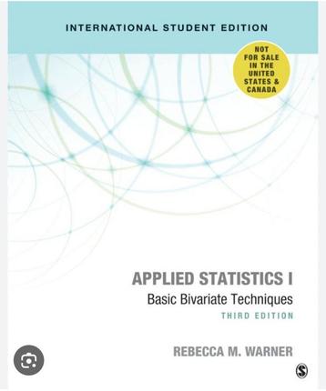 Applied Statistics 1  beschikbaar voor biedingen