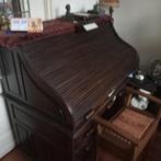 TEAKHOUTEN CILINDERBUREAU SECRETAIRE, Ophalen of Verzenden, Zo goed als nieuw, KLASSIE/LANDELIJK