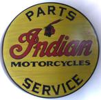 Groot Indian Motorcycle metalen bord / vintage/Parts Service, Verzamelen, Motoren, Gebruikt, Ophalen of Verzenden