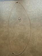 14 karaat gouden ketting met kruisje 46 cm gemerkt 585, Sieraden, Tassen en Uiterlijk, Kettingen, Ophalen, Zo goed als nieuw, Goud