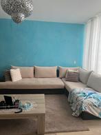 Crème beige hoekbank, Huis en Inrichting, Banken | Bankstellen, Ophalen, 250 tot 300 cm, Gebruikt, Hoekbank