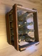 Houten krat met glazen flessen, Antiek en Kunst, Curiosa en Brocante, Ophalen